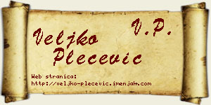 Veljko Plećević vizit kartica